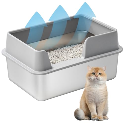 Edelstahl-Stahldrüsenschachtel geschlossene beatmette 20x14x8in Katzenstreublätter mit großer Kapazität, die verschüttete, abnehmbare abnehmbare Waschkasten-Katzentoilette Katze Katzentoilette Edelstahl-Stahldrüsenschachtel geschlossene beatmette 20x14x8in Katzenstreublätter mit großer Kapazität, die verschüttete, abnehmbare abnehmbare Waschkasten-Katzentoilette Katze Katzentoilette von Hperu