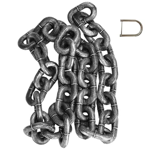 Hperu Großkette Leine für kleine Hunde, Silber, 6 Fuß, Kunststoff, 200 cm, Clip, Hundeleine von Hperu