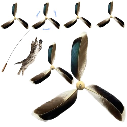Hperu 6pcs Katzenfahne Spielzeug, Katzenfahnenspielzeug nachfüllen, 6,3 Zoll Propeller Katzenspielzeugwolke Ersatz, Interaktive Katzenstab Spielzeug nach Katzen, Kätzchen Hperu 6pcs Katzenfahne Spielzeug, Katzenfahnenspielzeug nachfüllen, 6,3 Zoll Propeller Katzenspielzeugwolke Ersatz, Interaktive Katzenstab Spielzeug nach Katzen, Kätzchen von Hperu