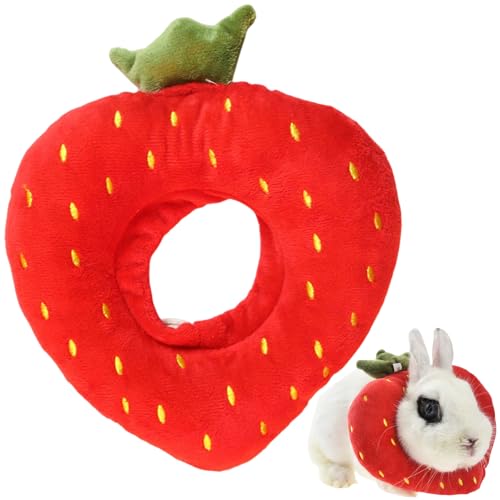 Hperu Cat Donut Kragen weiche Erdbeerform, einstellbare Anti-Lick-Recovery-Kegel für Katzenkätzchen Hperu Cat Donut Kragen weiche Erdbeerform, einstellbare Anti-Lick-Recovery-Kegel für Katzenkätzchen von Hperu