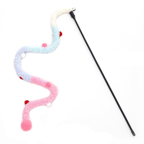 Hperu Katzenstabspielzeug mit 15,7 Zoll langem Griff Katzen Teaser Zauberstab mit kleinen Kugel Regenbogenfarbe Cat String Spielzeug Interaktive Katzenspielzeug Kätzchen Katze Katzenstab Spielzeug Hperu Katzenstabspielzeug mit 15,7 Zoll langem Griff Katzen Teaser Zauberstab mit kleinen Kugel Regenbogenfarbe Cat String Spielzeug Interaktive Katzenspielzeug Kätzchen Katze Katzenstab Spielzeug von Hperu
