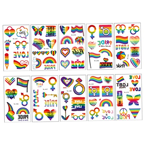 Hperu LGBT -Tattoos LGBT Regenbogen Tattoos wasserdichte Schwule Pride Day temporäre Tattoo Aufkleber Party bevorzugt 20 Blätter 20 Blätter Hperu LGBT -Tattoos LGBT Regenbogen Tattoos wasserdichte Schwule Pride Day temporäre Tattoo Aufkleber Party bevorzugt 20 Blätter 20 Blätter von Hperu