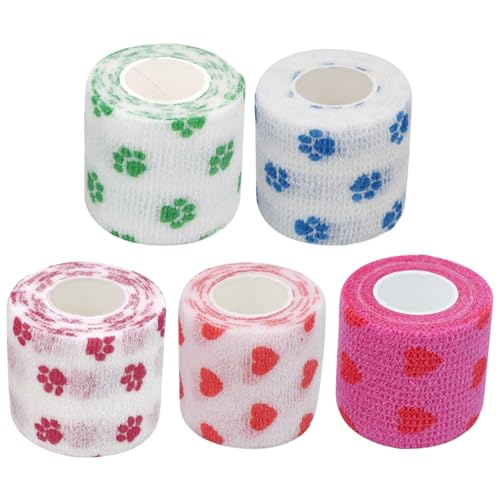 Hperu Verbände für Hundehunde Verbände für Pfoten 5pcs 3,9 Zoll Breite dehnbar selbstklebbar Hperu Verbände für Hundehunde Verbände für Pfoten 5pcs 3,9 Zoll Breite dehnbar selbstklebbar von Hperu