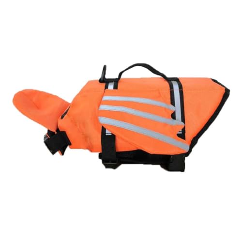 Hunde Schwimmweste Welpe Lebensweste Schwimmsicherheit Weste für kleine mittelgroße Hunde Orange M Lifejackets von Hperu