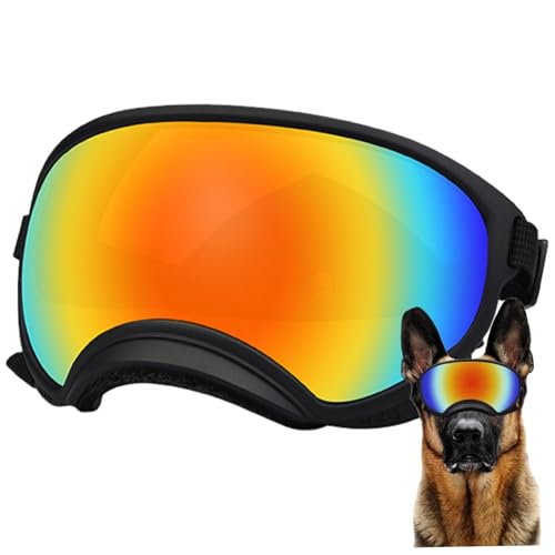 Hunde Sonnenbrille Große Hundebrille mit verstellbarem Riemen für Hunde Winproof Hundepapler Sonnenbrille für mittelgroße Hund, Hundbrillen (M) von Hperu