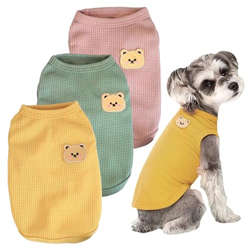 Hperu Hundekleidung, 3pcs Hundehirt, dehnbares und atmungsaktives Hundet-Shirt mit stilvollem Katzenmuster, weiches bequemes, leichtes Haustierhemd für mittelgroße Hundekleidung, Hundet-Shirt Hperu Hundekleidung, 3pcs Hundehirt, dehnbares und atmungsaktives Hundet-Shirt mit stilvollem Katzenmuster, weiches bequemes, leichtes Haustierhemd für mittelgroße Hundekleidung, Hundet-Shirt von Hperu