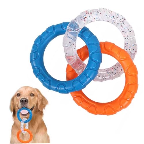 Hunderingspielzeug zum Training und Zähneputzkautschuk -Hund Ringe kauen Spielzeug mit 3 Farbringen Interaktive unzerstörbare Hundespielzeug für kleine mittelgroße große Hunde, Hundespielzeug, Hund Hunderingspielzeug zum Training und Zähneputzkautschuk -Hund Ringe kauen Spielzeug mit 3 Farbringen Interaktive unzerstörbare Hundespielzeug für kleine mittelgroße große Hunde, Hundespielzeug, Hund von Hperu