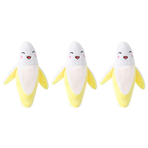 Hundespielzeug für kleine Hunde - Haustier Welpe Plüschkäsekauen quietschende Bananen Interaktives Hund Spielzeug - Set von 3 Hundespielzeug Hundespielzeug für kleine Hunde - Haustier Welpe Plüschkäsekauen quietschende Bananen Interaktives Hund Spielzeug - Set von 3 Hundespielzeug von Hperu