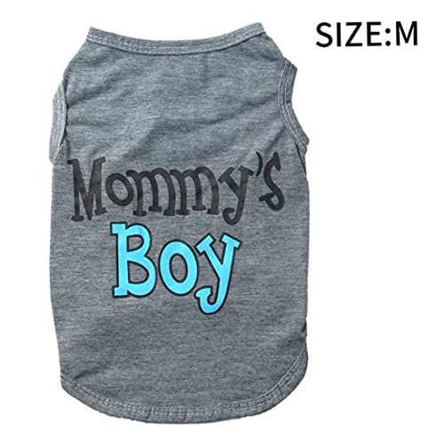 Hperu Hundeweste, Hundeweste Mommys Jungen Welpe ärmellose T-Shirt Haustier Sommer Kostüm Kleidung grau M Welpe ärmellose T-Shirt Hperu Hundeweste, Hundeweste Mommys Jungen Welpe ärmellose T-Shirt Haustier Sommer Kostüm Kleidung grau M Welpe ärmellose T-Shirt von Hperu