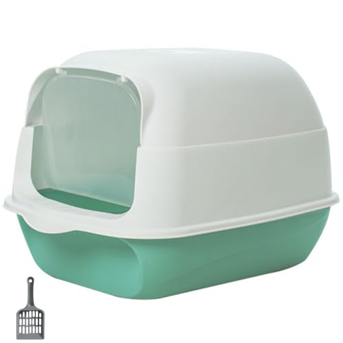 Kapuzedrüsenbox Katzenstrauderbox, Kapuzekatze Katzentoilette, große bedeckte Katzendrüsenschachtel mit abnehmbarem Deckel & Müll geschauft Antispritzer bedeckter Katzentoilette Grün grün Kapuzedrüsenbox Katzenstrauderbox, Kapuzekatze Katzentoilette, große bedeckte Katzendrüsenschachtel mit abnehmbarem Deckel & Müll geschauft Antispritzer bedeckter Katzentoilette Grün grün von Hperu