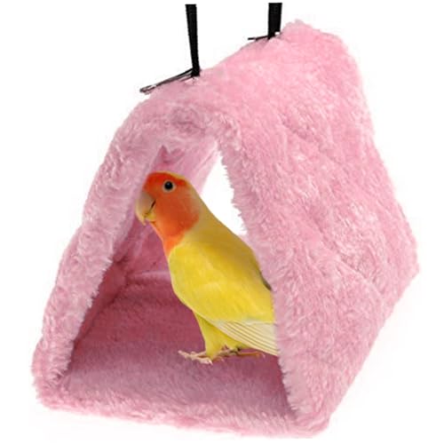 Vogelhängematte, warmes Vogelnest Vogelbett für Käfig, dreieckige hängende Plüsch -Papageinest mit Haken, weich Vogelhängematte, warmes Vogelnest Vogelbett für Käfig, dreieckige hängende Plüsch -Papageinest mit Haken, weich von Hperu