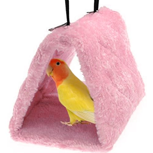 Vogelhängematte, warmes Vogelnest Vogelbett für Käfig, dreieckige hängende Plüsch -Papageinest mit Haken, weich Vogelhängematte, warmes Vogelnest Vogelbett für Käfig, dreieckige hängende Plüsch -Papageinest mit Haken, weich von Hperu