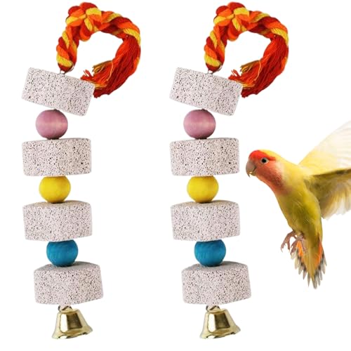 Vogelschnabel Schleifstein, 2pcs Vogelschnabel Schleifstein, natürlicher Cockatiel -Kaninchen -Papageienkauspielzeug mit Glocke für Cockatiel Conure, Farbe zufällig, Kaninchenspielzeug, Vogelkäfigz Vogelschnabel Schleifstein, 2pcs Vogelschnabel Schleifstein, natürlicher Cockatiel -Kaninchen -Papageienkauspielzeug mit Glocke für Cockatiel Conure, Farbe zufällig, Kaninchenspielzeug, Vogelkäfigz von Hperu
