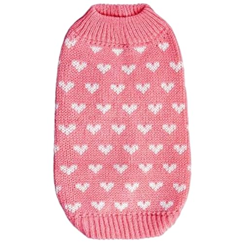 Welpenpullover, Hundepullover, gestrickter Warmer weicher Welpepullover, süßes Herzmuster -Hundes -Outfit, elastische Hundekleidung für kleine Hunde Katzen Winter, M. Hundeoutfit Welpenpullover, Hundepullover, gestrickter Warmer weicher Welpepullover, süßes Herzmuster -Hundes -Outfit, elastische Hundekleidung für kleine Hunde Katzen Winter, M. Hundeoutfit von Hperu