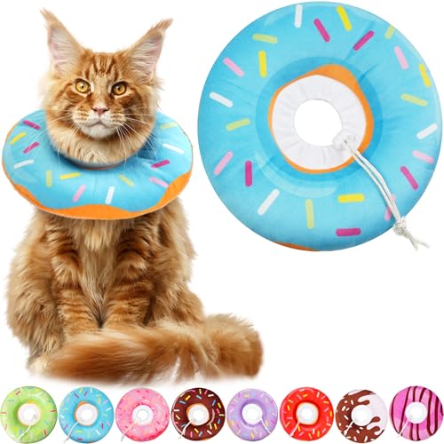 Hpetppy Katzenkegel-Halsband, weich, Katzen-Genesungshalsband für Wundheilung, niedliche Katze, verstellbare Katzenzapfen, um das Lecken zu stoppen, bequem, leicht, elisabethanische Halsbänder für von Hpetppy