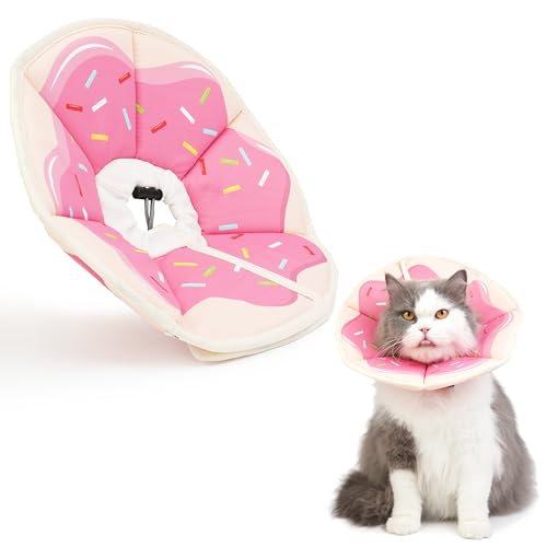 Katzenkegelhalsband, weich, wasserdicht, Katzenerholungshalsband nach Operationen, verstellbares Haustier-Donut-Halsband, Sicherheits-Elisabethanisches Halsband gegen Lecken von Wunden für Kätzchen Katzenkegelhalsband, weich, wasserdicht, Katzenerholungshalsband nach Operationen, verstellbares Haustier-Donut-Halsband, Sicherheits-Elisabethanisches Halsband gegen Lecken von Wunden für Kätzchen von Hpetppy