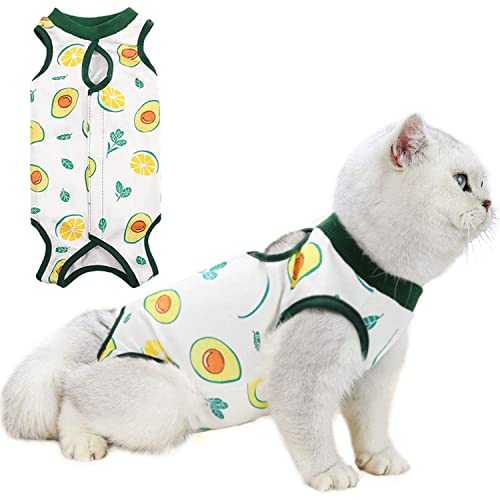 Professioneller Chirurgie-Genesungsanzug für Katzen, Alternative zum E-Halsband, Baumwolle, atmungsaktiv, Katzensterilisationsanzug für Bauchwunden, Pyjama-Anzug für Kätzchen, Anti-Biss-Lecken, von Hpfulseazn