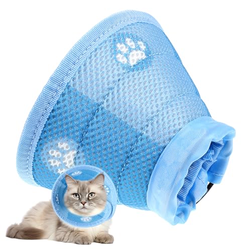 Halskrause Katze Einstellbarer Kegelhalsbänder Wiederherstellung Halsband Schutzhalsband Anti Biss Schützender Kragen Weich Kragen Cone Nach Operation und Verletzungen für Welpen Kleine Hunde Katzen von Hpmjz