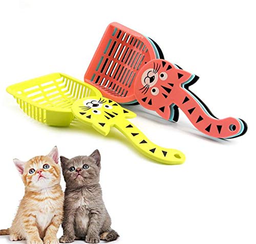 Hpybest Nützliche Katzenstreu Schaufel Reinigungswerkzeug für WC-Welpen-Futter Löffel Haustier Kunststoff Reinigungsmittel Putzschaufel von Hpybest