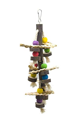 Hpybest Papageien-Spielzeug mit Gürtel, Leder, zum Aufhängen, zum Klettern von Hpybest