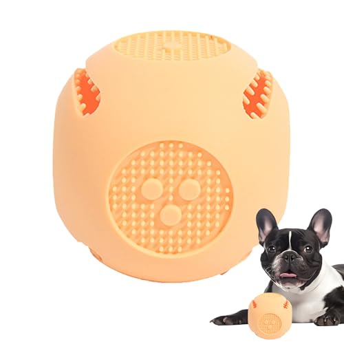 Hqunjikp Ball Leckerli-Spender Hundespielzeug – Anti-Erstickungs-Leckerli-Spielzeugball für Welpen – tragbares Puzzle, Hunde-Kau-Beißring für Training, Unterhaltung von Hqunjikp