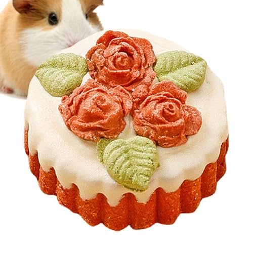 Hqunjikp Hamster-Kauspielzeug für Zähne, Kuchenform, natürliches Spielzeug für Zähne, Hasenzahnpflege, Hasenspielzeug für Zähne, Meerschweinchen, Spielzeug für Hamster, Chinchillas, kleine Tiere zum von Hqunjikp