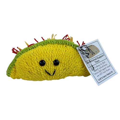 Hrtyvhin Häkel-Tacos-Puppen, Cartoon, handgefertigt, Plüschfigur, Spielzeug mit Ermutigungskarte, inspirierende Heimdekoration Hrtyvhin Häkel-Tacos-Puppen, Cartoon, handgefertigt, Plüschfigur, Spielzeug mit Ermutigungskarte, inspirierende Heimdekoration von Hrtyvhin