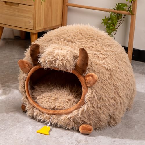 Flauschiges Katzenbett, Höhle, geschlossenes Haustier-Iglu für den Innenbereich, Plüsch, mit Kapuze, Nest mit rutschfester Unterseite, warmes, weiches Schlafkissen, Haustierzelt, Haus für Kätzchen Flauschiges Katzenbett, Höhle, geschlossenes Haustier-Iglu für den Innenbereich, Plüsch, mit Kapuze, Nest mit rutschfester Unterseite, warmes, weiches Schlafkissen, Haustierzelt, Haus für Kätzchen von Hruile