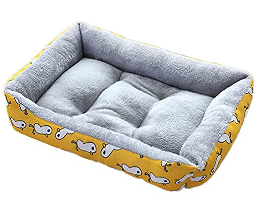 Fleece-Haustier-Sofa für Hunde und Katzen, für besseren Schlaf, lindert Angstzustände, waschbar, beruhigend, warm, rutschfeste Unterseite, weiches Haustierbett, Größe S, M, L, 70 x 55 cm, Stil E von Hruile