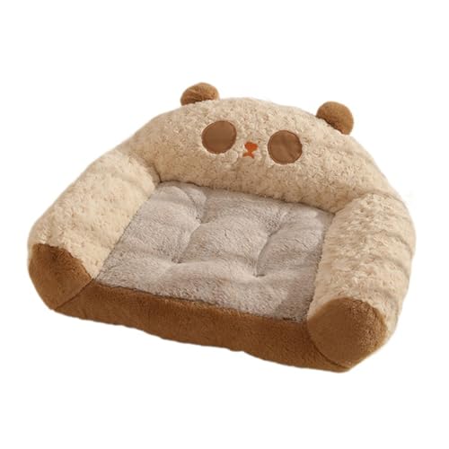 Hruile Flauschiges Hundesofa, beruhigendes Anti-Angst-Welpenbett, warmes, weiches Katzen-Schlafkissen, Komfort-Plüsch-Matratze, Matte für kleine, mittelgroße Hunde, Katzen (71 x 60 x 29 cm) von Hruile