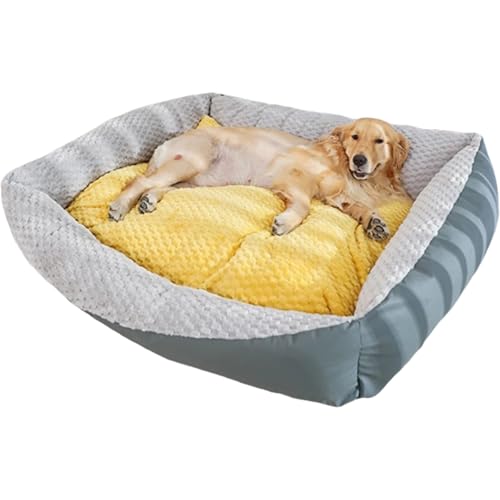 Hruile Großes Hundebett, Sofa, vierseitiges Kissen, strapazierfähiges Haustierbett, flauschig, beruhigend, Welpenschlafkissen, Anti-Angst-Matratze, abnehmbar, waschbar und rutschfeste Unterseite (120 Hruile Großes Hundebett, Sofa, vierseitiges Kissen, strapazierfähiges Haustierbett, flauschig, beruhigend, Welpenschlafkissen, Anti-Angst-Matratze, abnehmbar, waschbar und rutschfeste Unterseite (120 von Hruile