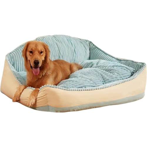 Hruile Großes Hundesofa, beruhigend, bequem, Matratze, Kissen, flauschig, Anti-Angst, Haustier-Schlafkissen für Welpen, mittelgroße und große Hunde, abnehmbar, waschbar (75 x 60 x 38 cm) von Hruile