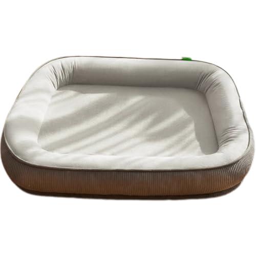 Hruile Komfort-Hundebett, orthopädische Haustiermatratze, abnehmbare Katzenkissenmatte mit rutschfester Unterseite, beruhigendes Anti-Angst-Welpenbett für drinnen und draußen, 75 x 60 x 15 cm, Grau Hruile Komfort-Hundebett, orthopädische Haustiermatratze, abnehmbare Katzenkissenmatte mit rutschfester Unterseite, beruhigendes Anti-Angst-Welpenbett für drinnen und draußen, 75 x 60 x 15 cm, Grau von Hruile