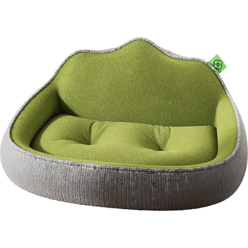 Hruile Komfortables Hundesofa, beruhigendes Haustierbett, erhöhte Kanten, rechteckiges Haustier-Schlafkissen, rutschfeste Welpenbox-Matratze, Matte, strapazierfähige Nackenrolle für mittelgroße Katzen Hruile Komfortables Hundesofa, beruhigendes Haustierbett, erhöhte Kanten, rechteckiges Haustier-Schlafkissen, rutschfeste Welpenbox-Matratze, Matte, strapazierfähige Nackenrolle für mittelgroße Katzen von Hruile