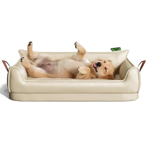Hruile Wasserdichtes großes Hundesofa für Kiste, tragbare, langlebige Welpenmatratze, Matte, abnehmbarer Kunstlederbezug, orthopädischer Komfortschaumstoff, Haustier-Schlafkissen (70 x 40 x 22 cm Hruile Wasserdichtes großes Hundesofa für Kiste, tragbare, langlebige Welpenmatratze, Matte, abnehmbarer Kunstlederbezug, orthopädischer Komfortschaumstoff, Haustier-Schlafkissen (70 x 40 x 22 cm von Hruile