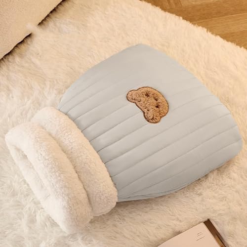 Katzenschlafsack für den Innenbereich, beruhigendes, winddichtes Katzennest, waschbar, überdachtes Kätzchen-Versteck Zelt, faltbar, gemütliches Haustierbett, Höhle für kleine Hunde, Welpen, Kaninchen von Hruile