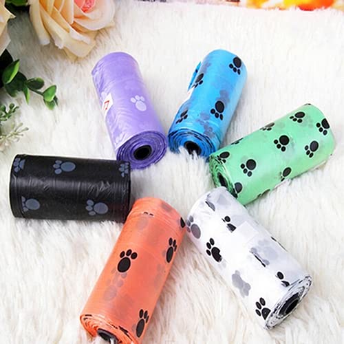 HshDUti 1 Rolle / 15 Stück Hundekotbeutel, Hundeklauen-Drucke, auslaufsicher, Abfallbeutel, Rolle für Hunde, Haustierkotbeutel für Outdoor, Welpen, Spaziergänge und Reisen, zufällige Farbe HshDUti 1 Rolle / 15 Stück Hundekotbeutel, Hundeklauen-Drucke, auslaufsicher, Abfallbeutel, Rolle für Hunde, Haustierkotbeutel für Outdoor, Welpen, Spaziergänge und Reisen, zufällige Farbe von HshDUti