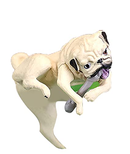 HshDUti Aquarium-Zubehör, Aquarium-Dekorationen, Aquarium-Ornamente, niedliche Cartoon-Mops-Hund-Statue, Figuren für Aquarien, Aquarium-Ornamente, Miniatur-Tierspielzeug, Puppenhaus Ornament A von HshDUti