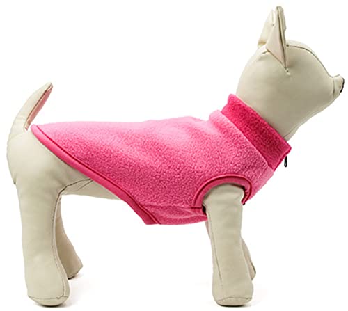 HshDUti Hunde-Sweatshirt Fleeceweste Warme Hundepullover Pullover für kleine und mittelgroße Hunde Pullover Outfits Mantel Haustier Winter Kleidung für Indoor und Outdoor Wear Rosa L von HshDUti