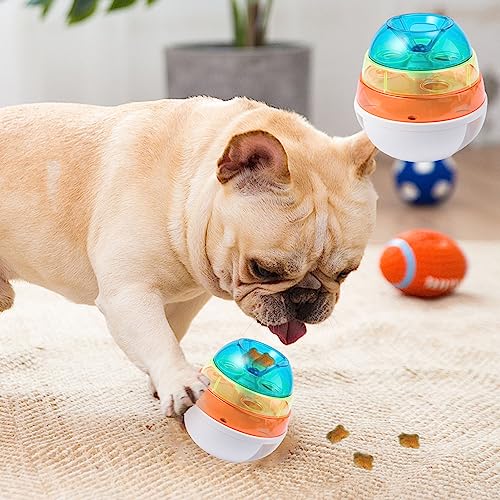 HshDUti Leckerli Dispensing Hundespielzeug für Langeweile, Interaktives Leckerli Puzzle Hundespielzeug, Hund Leckerli Ball Spender Spielzeug, Slow Feeder Hund Spiel Gehirn Stimulierende Anreicherung von HshDUti