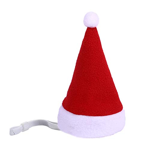HshDUti Weihnachtsmütze, niedlicher Weihnachtsmann-Mütze, rotes Kostüm, Anzug für Haustiere, Hunde und Katzen, modisches Accessoire, Rot von HshDUti