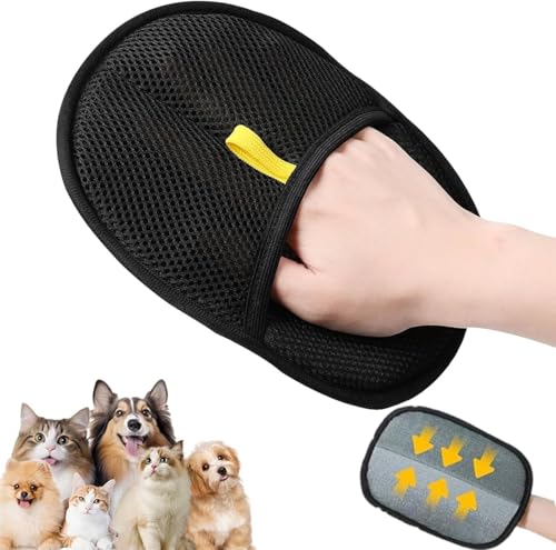 Statische Entfernungshandschuhe, Tierhaarentfernungshandschuh, Katzenhaarentferner-Handschuh, Katzenpflege-Handschuh, wiederverwendbare Tierhaarentferner-Handschuhe, doppelseitige von HshDUti