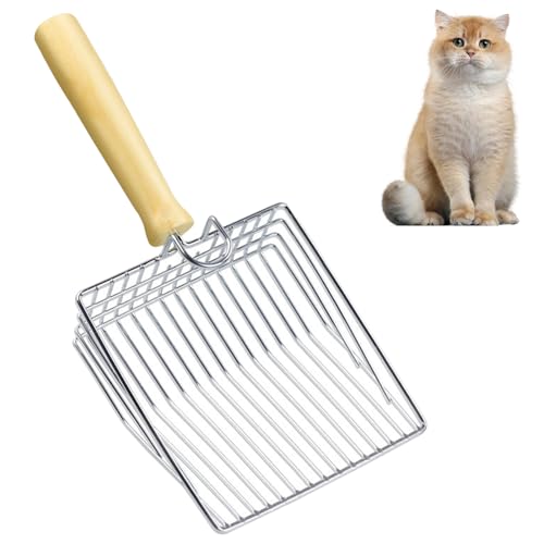 Hsyadazi 1 Stück Katzenklo Schaufel, Katzenstreu Schaufel mit Holzgriff, Katzenklo Schaufel Metall, Streuschaufel Katzenklo Edelstahl, Katzenstreuschaufel mit Halter Katzenschaufel für Katzenklo Hsyadazi 1 Stück Katzenklo Schaufel, Katzenstreu Schaufel mit Holzgriff, Katzenklo Schaufel Metall, Streuschaufel Katzenklo Edelstahl, Katzenstreuschaufel mit Halter Katzenschaufel für Katzenklo von Hsyadazi