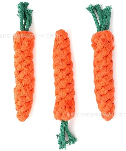 Hsyadazi 2 Stück Hundespielzeug Karotte - Robustes geflochtenes Seil aus Baumwolle - Zur Zahnreinigung & gegen Langeweile - Für kleine & mittelgroße Hunde Hsyadazi 2 Stück Hundespielzeug Karotte - Robustes geflochtenes Seil aus Baumwolle - Zur Zahnreinigung & gegen Langeweile - Für kleine & mittelgroße Hunde von Hsyadazi