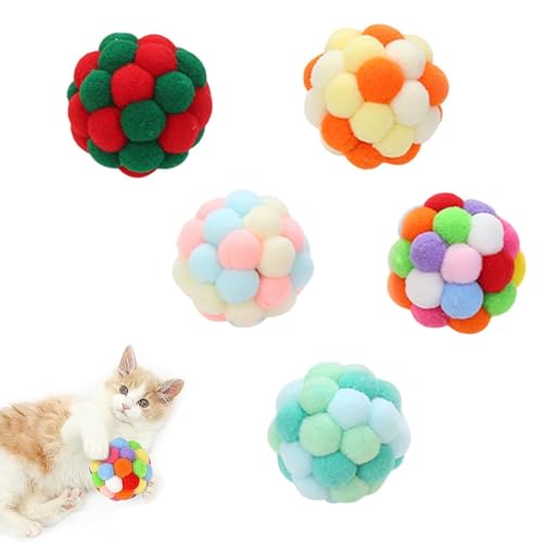 Hsyadazi 4 Stücke Katzenspielzeug Bälle mit Glöckchen, Katzenbälle, Interaktives Katzenspielzeug Ball Buntes Filzbälle Spielzeug Weiche Katze Filzbälle für Katzen Bälle katzenspielzeug Bälle Set Hsyadazi 4 Stücke Katzenspielzeug Bälle mit Glöckchen, Katzenbälle, Interaktives Katzenspielzeug Ball Buntes Filzbälle Spielzeug Weiche Katze Filzbälle für Katzen Bälle katzenspielzeug Bälle Set von Hsyadazi