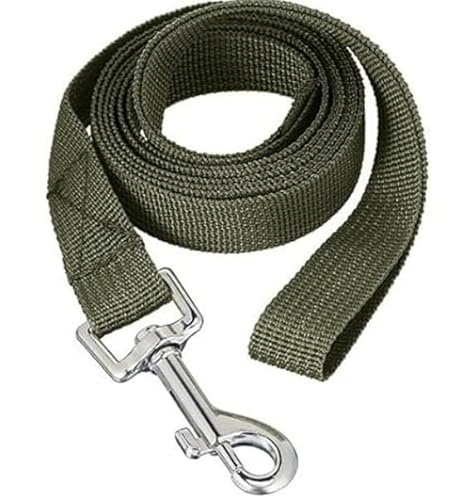 Hsyadazi Schleppleine 10m für Hunde - Robuste Nylon-Ausbildungsleine - Für kleine bis große Hunde beim Training, Outdoor & Garten (Militärisch Grün) von Hsyadazi