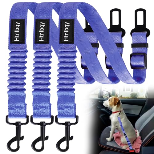 Verdickter Hunde-Sicherheitsgurt, einziehbar, verstellbare Sicherheitsgurte für Fahrzeug, Nylon, Haustiersicherheit, strapazierfähig, elastisch, langlebig, Autogeschirr für Hunde, Blau, 3 Stück Verdickter Hunde-Sicherheitsgurt, einziehbar, verstellbare Sicherheitsgurte für Fahrzeug, Nylon, Haustiersicherheit, strapazierfähig, elastisch, langlebig, Autogeschirr für Hunde, Blau, 3 Stück von Htnlbqy