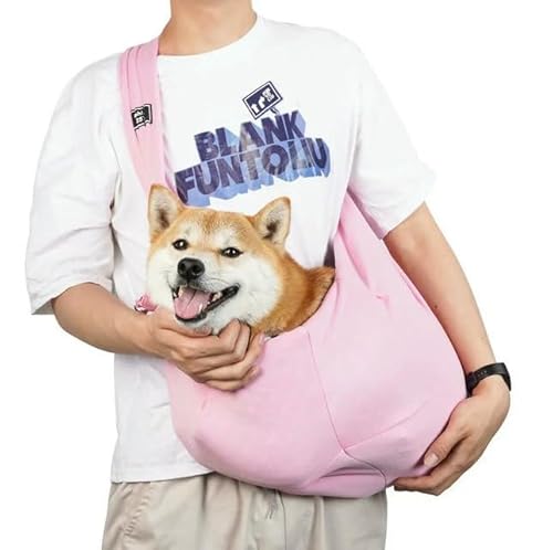 Atmungsaktive Crossbody-Tragetasche für Haustiere, faltbares Design mit großem Fassungsvermögen für kleine Hunde und Katzen, tragbarer Reisebedarf für Haustiere von HtoxinDian