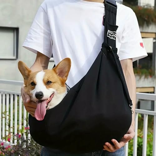 HtoxinDian Einstellbare Haustier Hund Tragetasche Outdoor Reise Welpen Einzelnen Schulter Taschen Hunde Komfort Sling Handtasche Corgi Welpen Tote Beutel von HtoxinDian