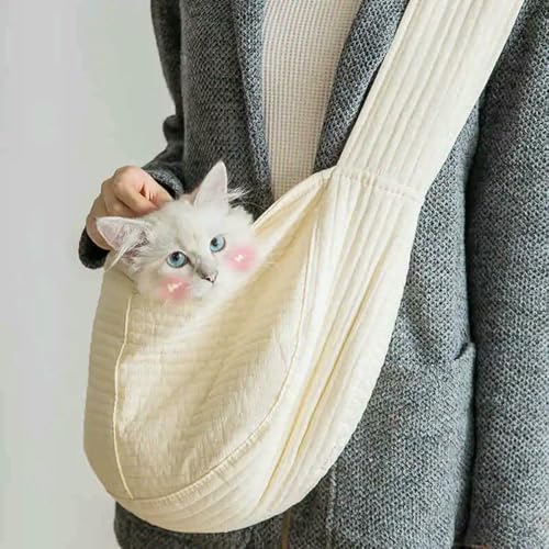 HtoxinDian Katzentasche, tragbarer Crossbody-Rucksack für Haustiere zum Ausgehen, Hundetasche zum Mitnehmen, Brusttasche zum Spazierengehen, Artefakt im Katzenstil von HtoxinDian